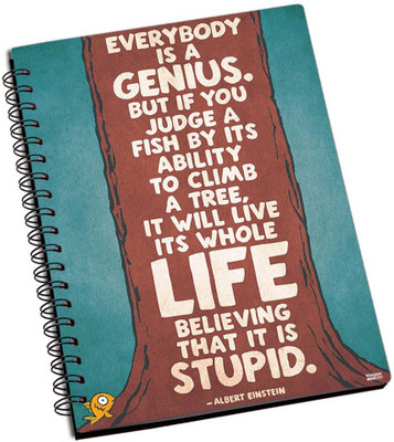 77% OFF on Shoprock Everybody Is A Genius A5 Notebook Ring Bound