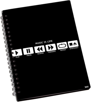 77% OFF on Shoprock Music Is Life A5 Notebook Ring Bound