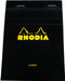 Rhodia Orange and Black A6 Notepad Head Stapled