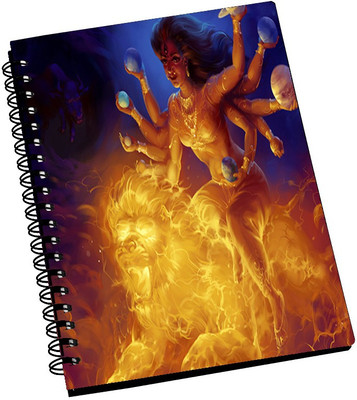 74% OFF on AMY 3d Goddess Ma Durga Painting A5 Notebook Spiral Bound