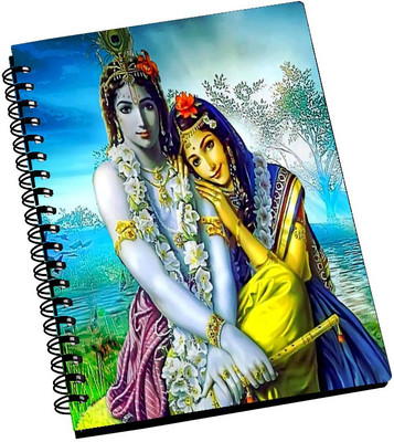 74% OFF on AMY Beautiful Lord Radha Seating with Lord Krishna A5 Notebook Spiral Bound