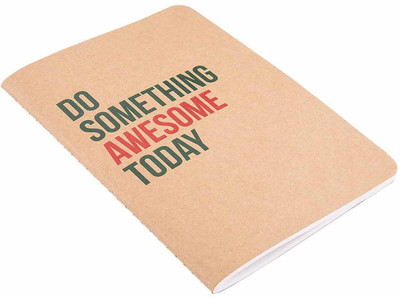 Thinkpot Do Something Awesome Today Kraft A5 Notebook Hand Sewn