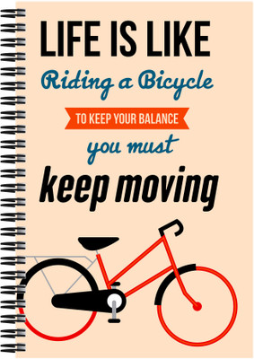 21% OFF on Art Emporio Life is Like Riding Bycyle A5 Notebook Spiral