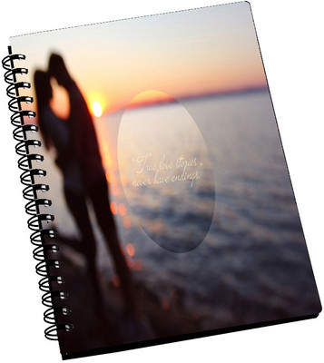 74% OFF on AMY Cute Couple in the Sea A5 Notebook Spiral Bound