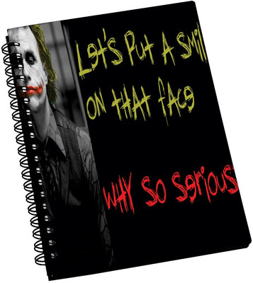 69% OFF on AMY Why So Serious Smile A5 Notebook Spiral Bound 69% OFF on AMY Why So Serious Smile A5 Notebook Spiral Bound