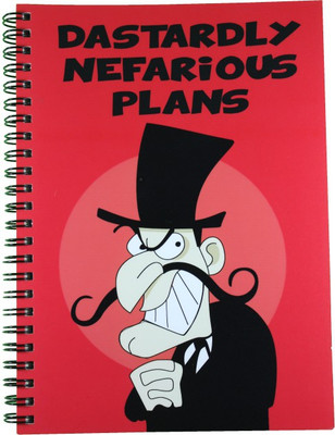 Nourish Dastardly Nefarious Plans Plain Pages A5 Diary Spiral Bound Nourish Dastardly Nefarious Plans Plain Pages A5 Diary Spiral Bound
