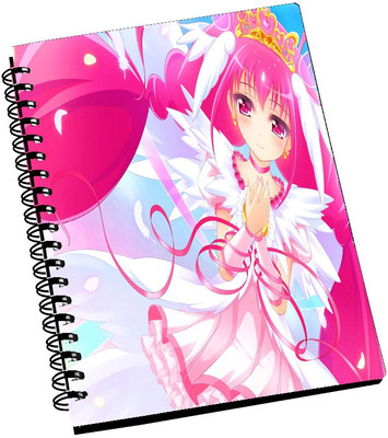 70% OFF on Amy Cute Pink Hair Princess A5 Notebook Spiral Bound