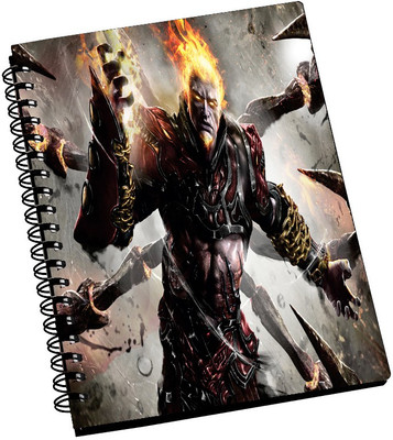 74% OFF on AMY War Of God 3D Fire Look A5 Notebook Spiral Bound
