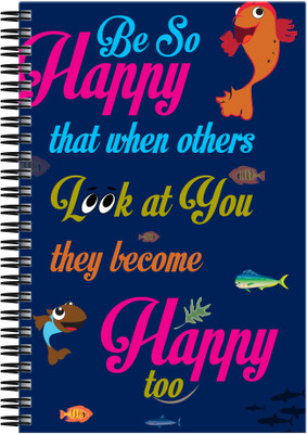 21% OFF on Art Emporio Be So Happy Fish A5 Notebook Spiral