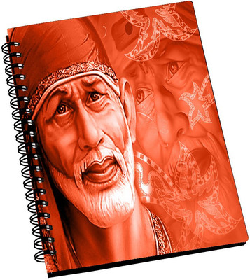 74% OFF on AMY Orange Beautiful Sai Baba A5 Notebook Spiral Bound