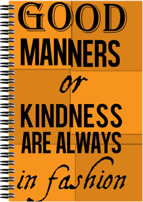 21% OFF on Art Emporio Good Manners and Kindness are Always in Fashion A5 Notebook Spiral
