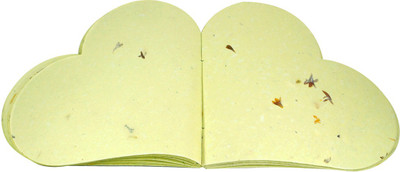 57% OFF on R S Jewels Recycled Handmade Paper Heart Shape Notepad Regular Diary Soft Bound