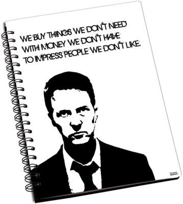 50% OFF on Shoperite Fight Club Quotes A5 Notebook Ring Bound