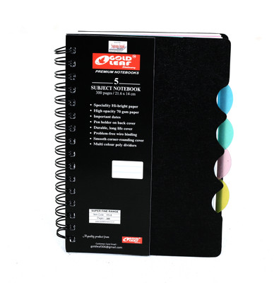 3% OFF on Gold Leaf A5 Notebook Spiral Bound 3% OFF on Gold Leaf A5 Notebook Spiral Bound