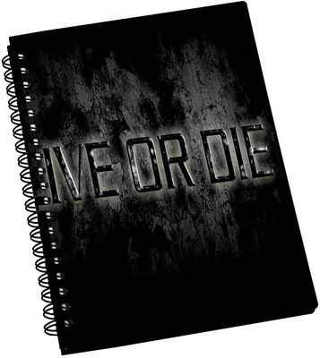 74% OFF on AMY Abstract Live Or Die 3D Quote A5 Notebook Spiral Bound