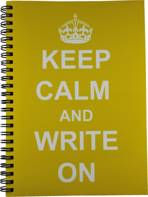 Nourish Keep Calm & Write On Yellow Ruled Pages A5 Diary Spiral Bound Nourish Keep Calm & Write On Yellow Ruled Pages A5 Diary Spiral Bound