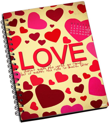 50% OFF on Shoperite Love Hearts A5 Notebook Ring Bound