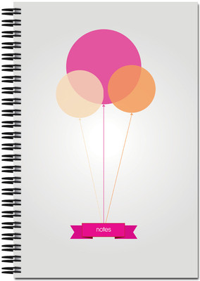 21% OFF on Art Emporio Pink Balloons A5 Notebook Spiral Bound