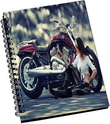 74% OFF on AMY Harley Davidson Girl A5 Notebook Spiral Bound