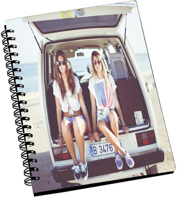 74% OFF on AMY Vintage Two Girls in The Car A5 Notebook Spiral Bound 74% OFF on AMY Vintage Two Girls in The Car A5 Notebook Spiral Bound