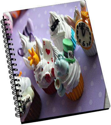 74% OFF on AMY Cute 3D Cup Cakes with Toys Art A5 Notebook Spiral Bound