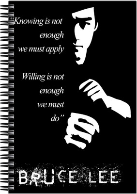 21% OFF on Art Emporio Bruce Lee Quote A5 Notebook Spiral