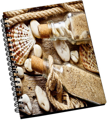 74% OFF on AMY Beautiful Sea Objects Art A5 Notebook Spiral Bound