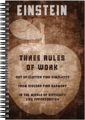 21% OFF on Art Emporio Einstein Three Rules of Work A5 Notebook Spiral 21% OFF on Art Emporio Einstein Three Rules of Work A5 Notebook Spiral