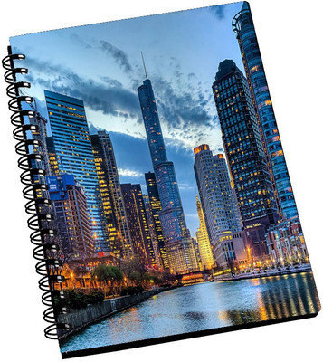 74% OFF on AMY Beautiful Evening Lighting Building with River A5 Notebook Spiral Bound 74% OFF on AMY Beautiful Evening Lighting Building with River A5 Notebook Spiral Bound