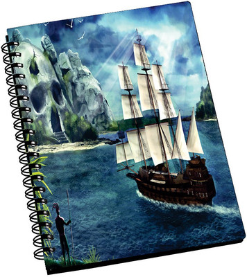 69% OFF on AMY Boat Island Skull A5 Notebook Spiral Bound 69% OFF on AMY Boat Island Skull A5 Notebook Spiral Bound