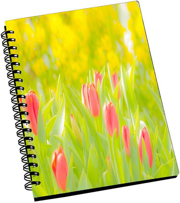74% OFF on Amy Beautiful Pink Tulips A5 Notebook Spiral Bound 74% OFF on Amy Beautiful Pink Tulips A5 Notebook Spiral Bound