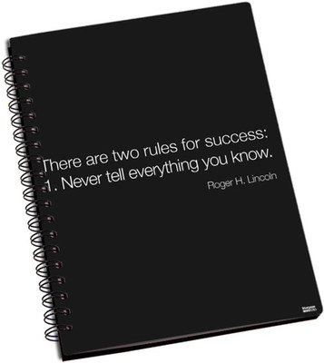 50% OFF on Shoperite Two Rules For Success A5 Notebook Ring Bound