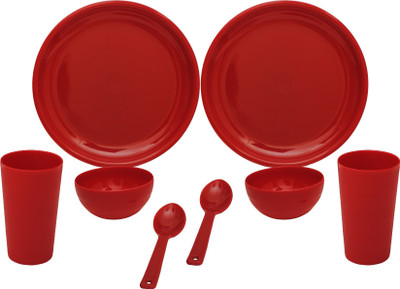 28% OFF on Cutting Edge 8 Pc Microwaveable Dinner Set Round For 2 DSsq6_R (Polypropylene, Red) Pack of 8 Dinner Set 28% OFF on Cutting Edge 8 Pc Microwaveable Dinner Set Round For 2 DSsq6_R (Polypropylene, Red) Pack of 8 Dinner Set