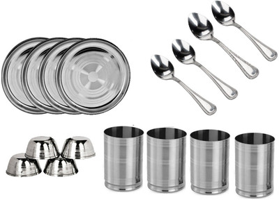 Sssilverware SS-16-PCS-16 Pack Of 16 Dinner Set (Stainless Steel)