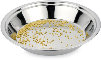 King Traders TULSI - Stainless Steel Parat/ Large Bowl/Dough Kneader- 29.9 Cm Dinner Set (Stainless Steel)