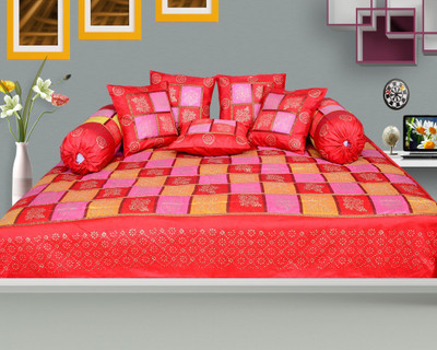 53% OFF on Urban Style Silk Checkered Diwan Set 53% OFF on Urban Style Silk Checkered Diwan Set