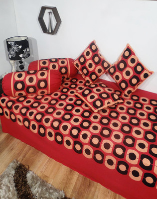 37% OFF on Heritagefabs Cotton Printed Diwan Set 37% OFF on Heritagefabs Cotton Printed Diwan Set