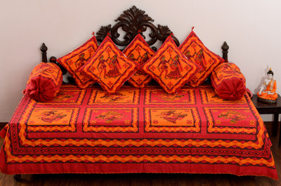 44% OFF on Vastra Design Cotton Printed Diwan Set