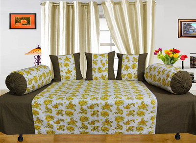 36% OFF on Dekor World Cotton Floral Diwan Set