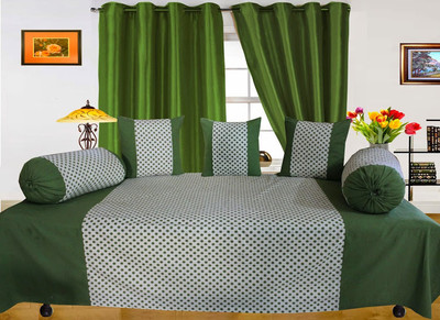 Dekor World Cotton Polka Diwan Set Dekor World Cotton Polka Diwan Set