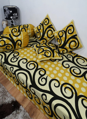 50% OFF on Heritagefabs Cotton Printed Diwan Set 50% OFF on Heritagefabs Cotton Printed Diwan Set