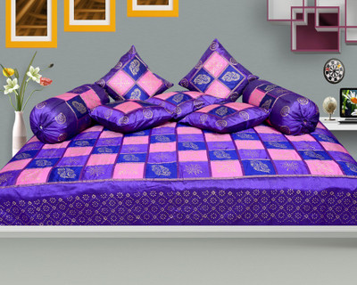 53% OFF on Urban Style Silk Checkered Diwan Set 53% OFF on Urban Style Silk Checkered Diwan Set