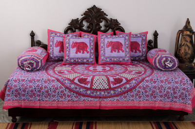 63% OFF on Vivid Rajasthan Cotton Printed Diwan Set 63% OFF on Vivid Rajasthan Cotton Printed Diwan Set