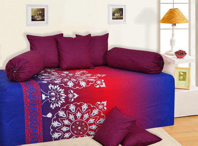 23% OFF on Salona Bichona Cotton Floral Diwan Set