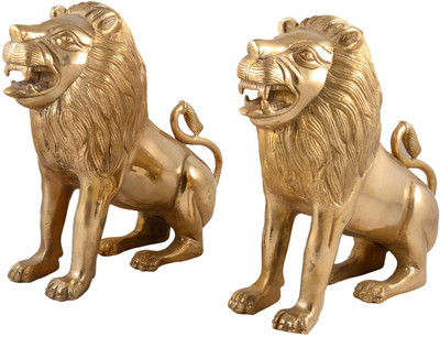 28% OFF on 1st Home Pair Of Lion Statue Brass Table Diya 28% OFF on 1st Home Pair Of Lion Statue Brass Table Diya