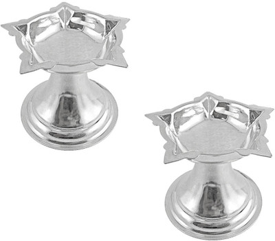Jpearls Silver Table Diya Set Jpearls Silver Table Diya Set