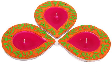 5% OFF on Gifts By Meeta Earthenware Table Diya Set