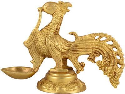 12% OFF on 1st Home Lamp With Peocock Statue Brass Table Diya 12% OFF on 1st Home Lamp With Peocock Statue Brass Table Diya