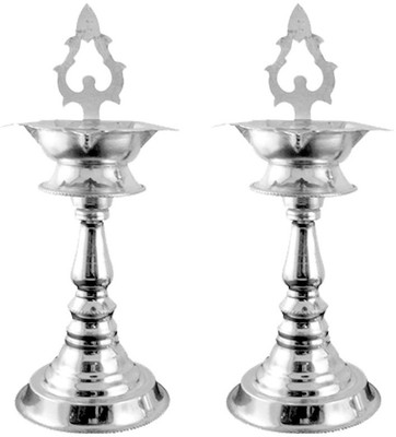 Jpearls Silver Table Diya Set Jpearls Silver Table Diya Set