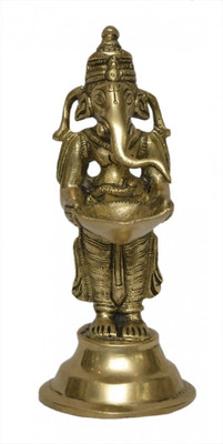 Raga Arts Ganesha Lamp Brass Table Diya Raga Arts Ganesha Lamp Brass Table Diya